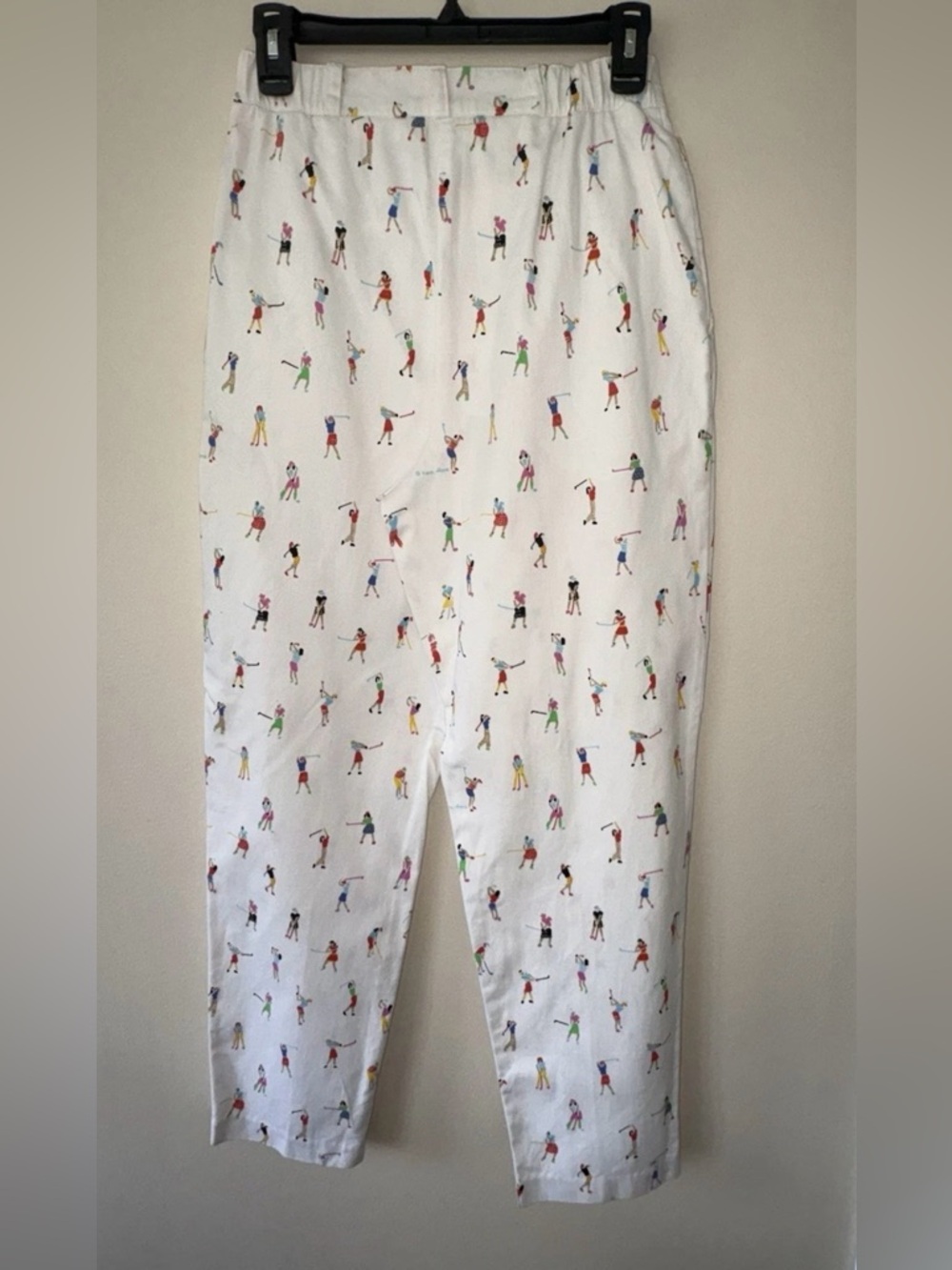 Vintage Ken Done Golf Pants Art Print USA Cotton Size 8